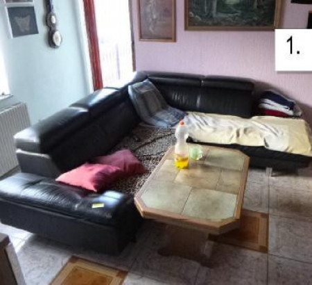 Kotna sedežna garnitura (usnje)