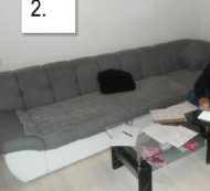 Kotna sedežna garnitura (blago, umetno usnje)