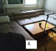 Kotna sedežna garnitura (blago)